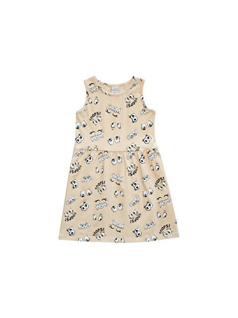 Lovetti Kız Çocuk Desen Kolsuz Elbise - S000245067-23173