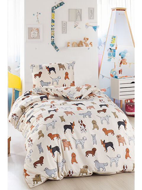 UPSTYLE Junior Nevresim Seti Tek Kişilik Havhav Krem - S000291546-19966