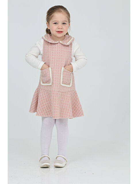 Eftelya Kız Çocuk Şanel Kumaş Cepli 2'li Elbise (Elbise+Bady Bluz)12175 - S000360993-20028