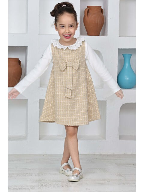 Eftelya Kız Çocuk Şanel Kumaş 2'li Elbise (Elbise+Bady Bluz)12174 - S000360994-19966