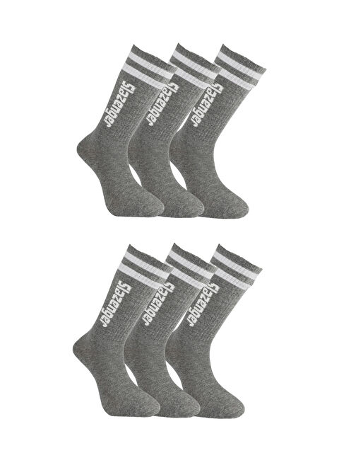 SLAZENGER JINN 6 lı Set Erkek  Gri Çorap - S000495880-20600