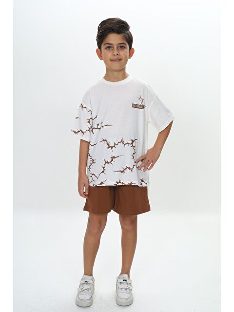 Toontoykids Erkek Çocuk Göğsü Unstoppable Yazı Baskılı Şortlu Takım - S000360586-19413