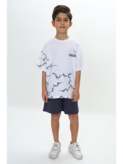 Toontoykids Erkek Çocuk Göğsü Unstoppable Yazı Baskılı Şortlu Takım - S000360586-29666