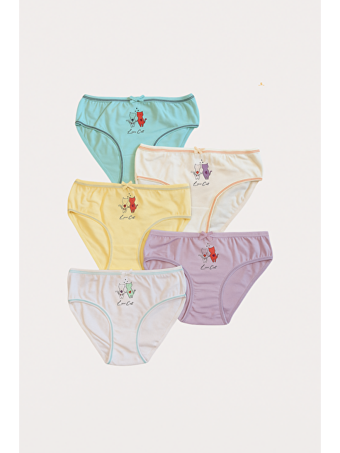 Katia And Bony Kız Çocuk Kedi Desenli 5'Li Külot - S000415158-23173