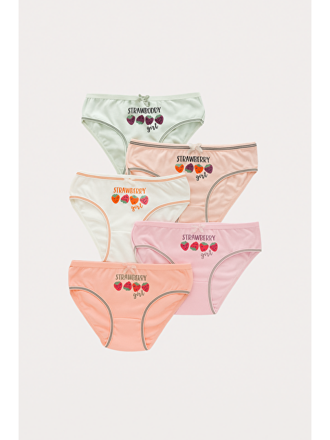 Katia And Bony Kız Çocuk Çilek Desenli 5'Li Külot - S000415157-23173