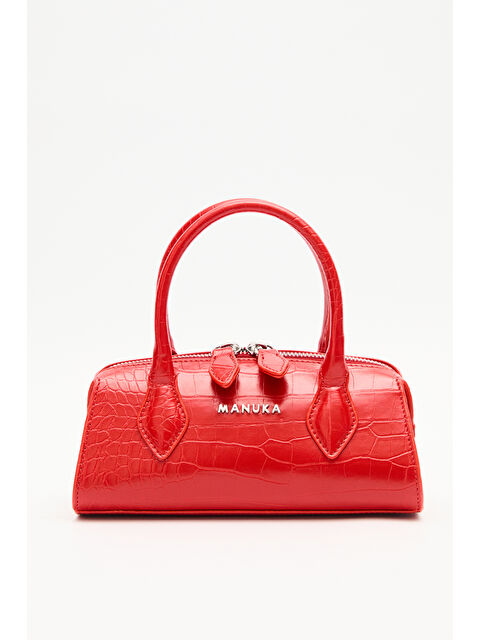 Manuka Dokulu Deri Mini Çanta Kırmızı - S000388977-20045