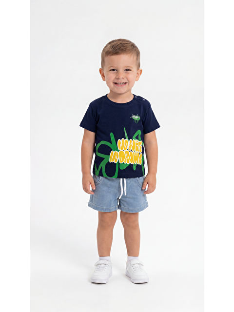 Mışıl Kids No Drama Baskılı Erkek Bebek Alt Üst Takım