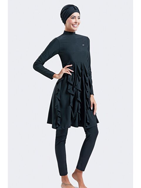 C&City Tam Kapalı 4 Lü Tesettür Mayo 4051 Siyah - S000215977-19351