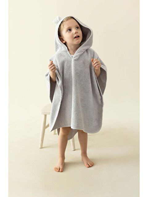 İrya Tiny Bear Organik Pamuk Çocuk Panço Gri - S000503742-20600