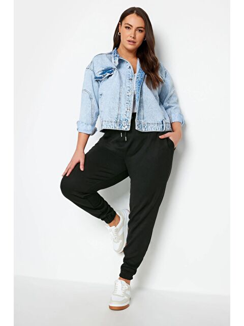 Stil Diva Büyük Beden Beli Ve Paçası Lastikli Dar Paça Jogger Pantolon 303013 - S000165506-19351