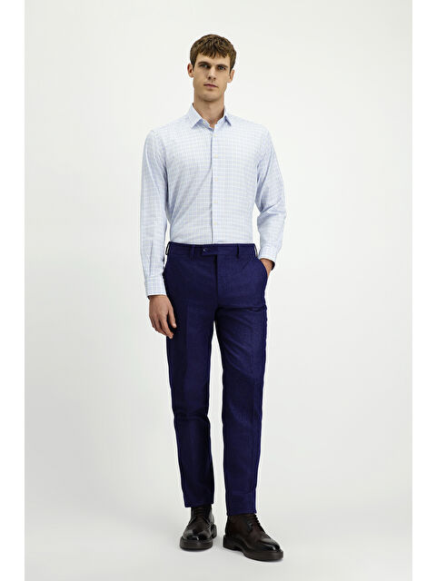 Kiğılı Yünlü Pileli Flanel Klasik Kumaş Pantolon