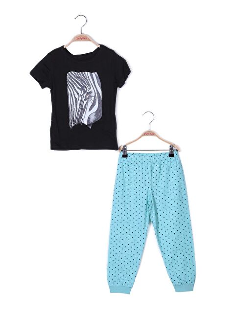 ZEYLAND Kız Çocuk Kısa Kollu Pijama Takımı - S000315561-18194