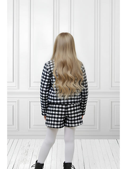 My Kids Wear Kız Çocuk Ceketli Takım – Şort Etek Üçlü Set 2-8 Yaş 12305 - S000482689-19351