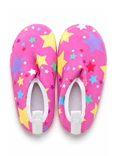 Remsa Çocuk Yıldız Desen Kaydırmaz Tabanlı Deniz ve Havuz Patik 07 Pembe