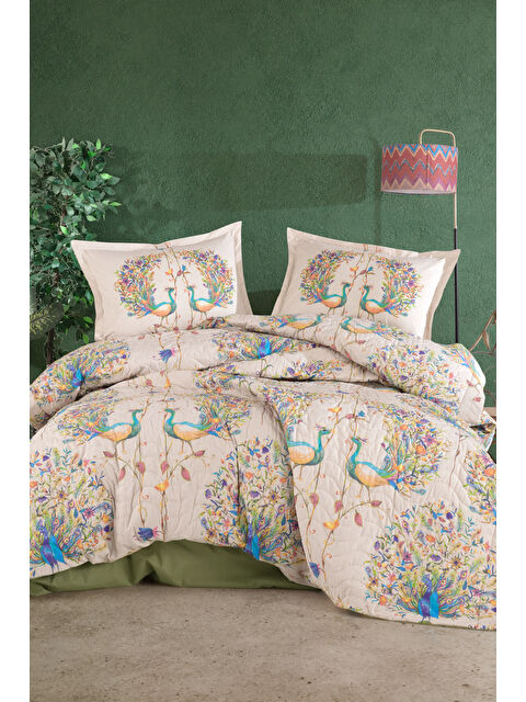 Clasy %100 Pamuk Çift Kişilik Dört Mevsim Set Pavone - S000275549-18194