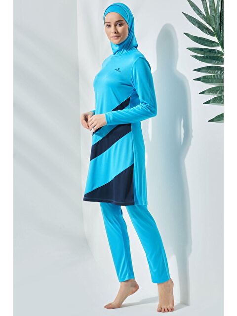 C&City Tam Kapalı Tesettür Mayo C11020 Turkuaz - S000215957-20055