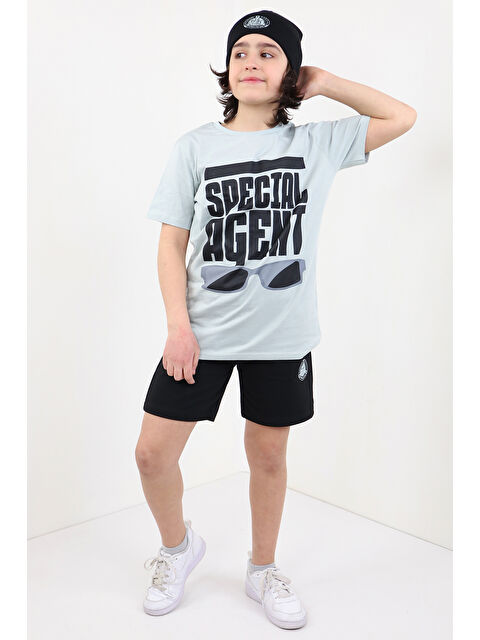 Toontoykids Erkek Çocuk Önü Yazı Baskılı Alt Arma Detaylı Şortlu Takım - S000270627-29460