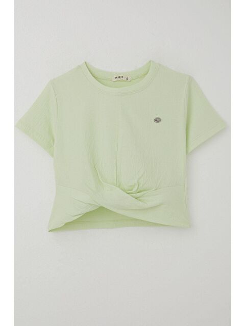 Breeze Kız Çocuk Tişört Armalı Su Yeşili (9-16 Yaş) - S000505639-20054