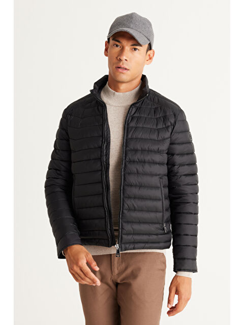 Altınyıldız Classics Erkek Siyah Standart Fit Normal Kesim Dik Yaka Mont - S000403543-19351