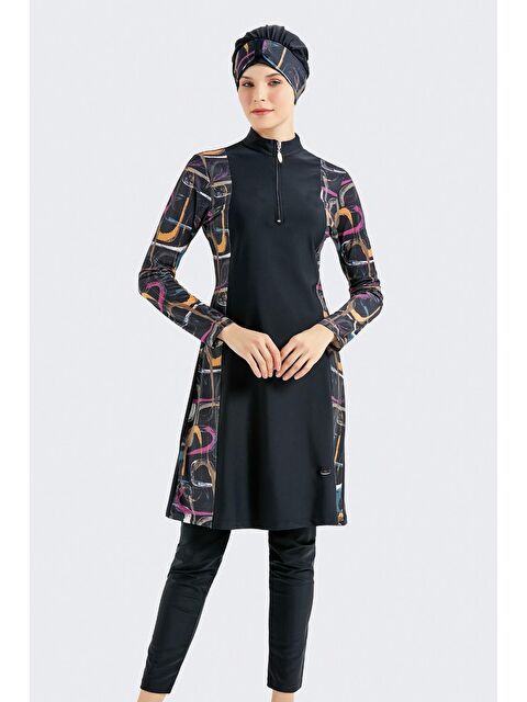 C&City Tam Kapalı 4 Lü Tesettür Mayo 4030 Siyah - S000215984-19351