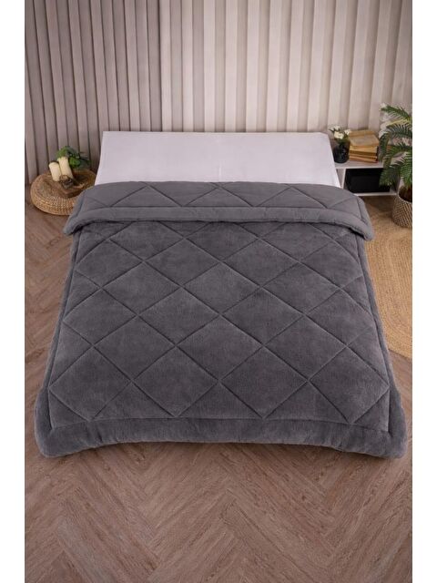 Çeyiz Diyarı Uyl Wellsoft 215x235 Cm Battal Boy Yorgan Gri