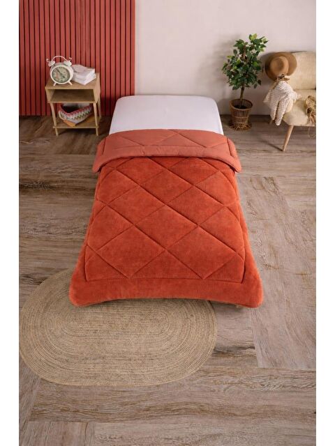 Çeyiz Diyarı Uyl Wellsoft 155x215 Cm Tek Kişilik Yorgan Kiremit