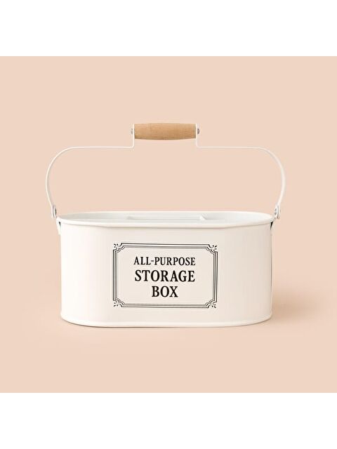 Evidea Bath Bölmeli Organizer Sepet - Beyaz - 4 lt