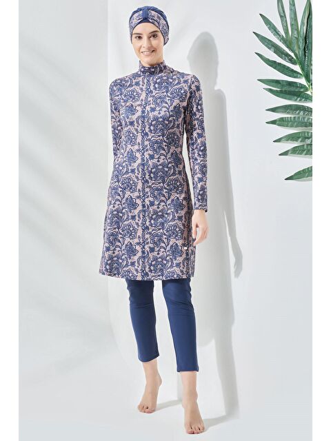 C&City Tam Kapalı Tesettür Mayo C12002 Koyu Lacivert - S000215996-29672