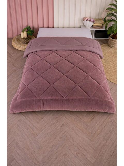 Çeyiz Diyarı Uyl Wellsoft 195x215 Cm Çift Kişilik Yorgan Gül Kurusu