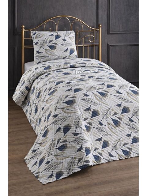 Çeyiz Diyarı Ultrasonik Kapitoneli Yeşim Tek Kişilik Pike Takımı 160x235 cm