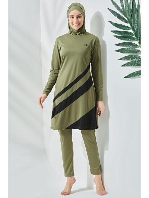 C&City Tam Kapalı Tesettür Mayo C11020 Haki - S000215957-18547