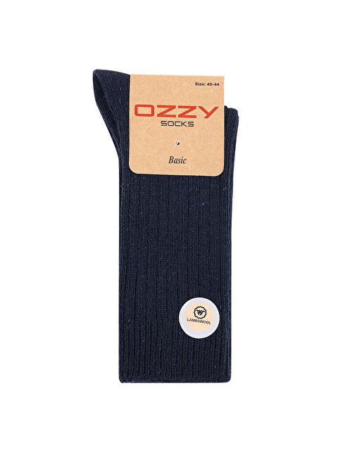 Ozzy Socks 1 Çift Kışlık Lacivert Erkek Lambswool Yünlü Uyku Çorabı Soft Touch - S000155157-21164