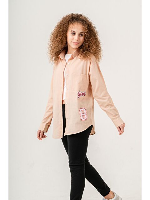 pi pengai Kız Çocuk Flam Pamuk Gömlek P1085 - S000346000-2373