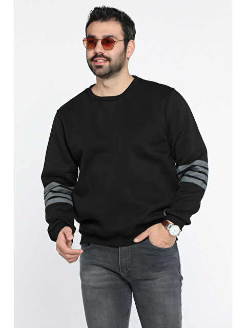 Mishar İtalia Üç İplik Şardonlu Bisiklet Yaka Erkek Sweatshirt - S000324287-19351