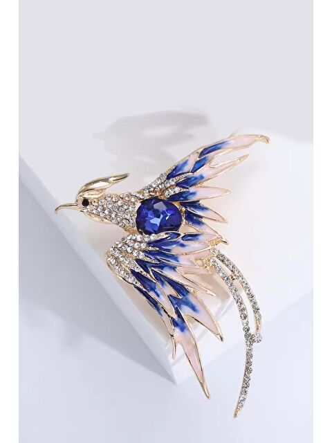 New Obsessions Zarif Taşlı Fantastik Anka Kuşu Broş Yaka İğnesi - S000336316-17234
