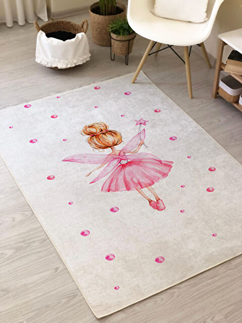 Evmila Balerin Kız Desenli Baskılı Bebek Ve Çocuk Halısı - S000314473-23173
