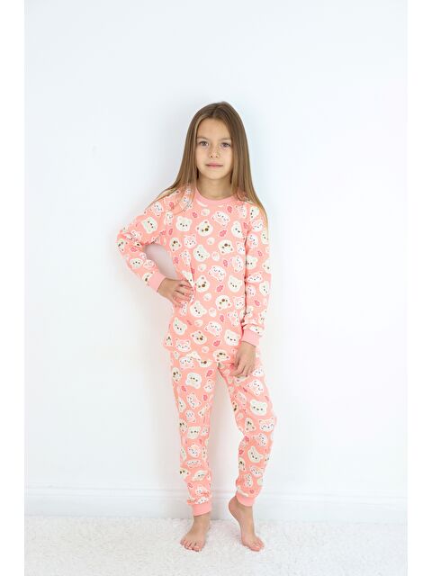 Harika Kids Kız Çocuk Orta Kalınlıkta Basic Baskılı Pijama Takımı - S000433351-24085
