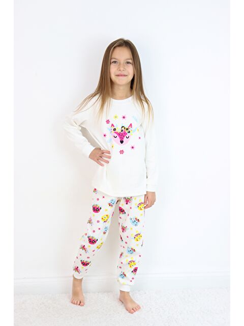 Harika Kids Kız Çocuk Orta Kalınlıkta Basic Baskılı Pijama Takımı - S000433351-19965