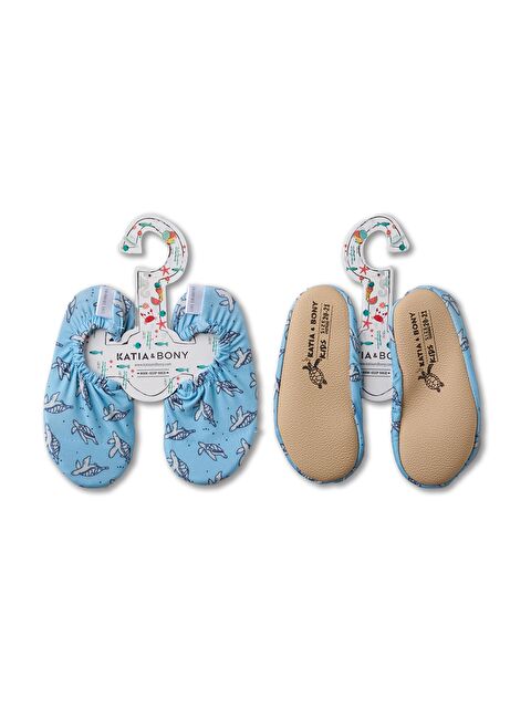 Katia And Bony Erkek Çocuk Mavi Renkli kaplumbağa Desenli Deniz Ayakkabısı - S000143303-17234