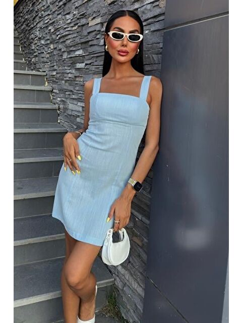 Jane's Kare Yaka Mini Elbise 2903 - S000527912-17234