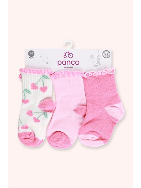Panço Kız Çocuk 3'lü Soket Çorap Seti - S000514479-23173
