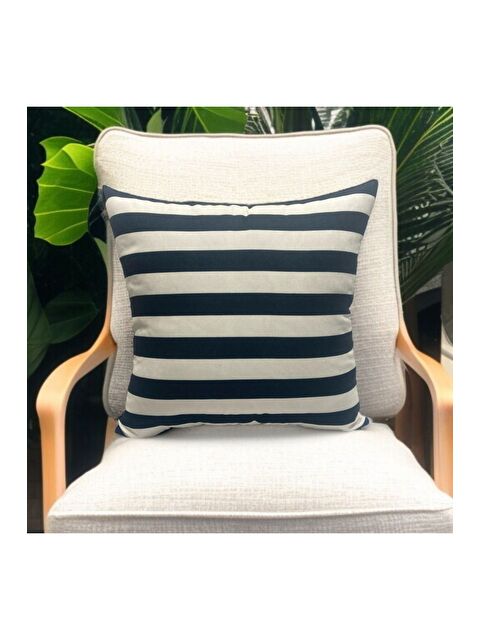 Asdiva Bohem Temalı Home Siyah bej Çizgili Dekoratif Kırlent Kılıfı 43x43 - S000371546-37423