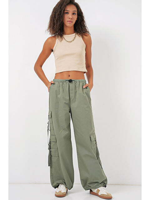 Bigdart 6691 Geniş Paça Kargo Pantolon - Çağla - S000327194-5236