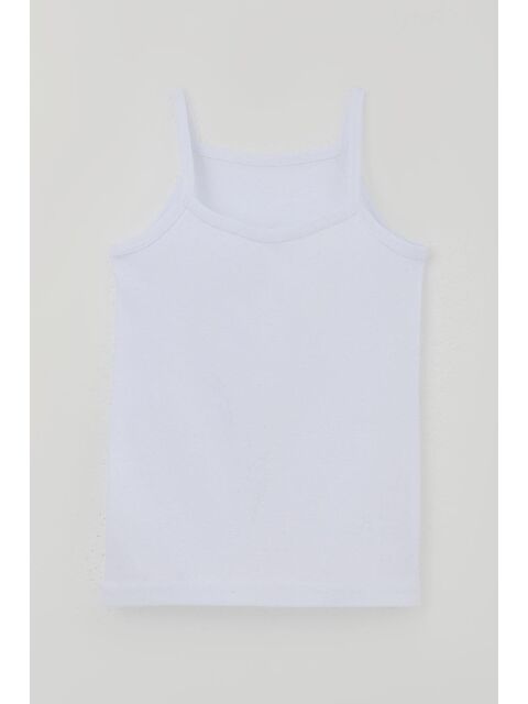 Breeze Kız Çocuk İnce Askı Atlet Beyaz (5-13 Yaş) - S000507738-20063