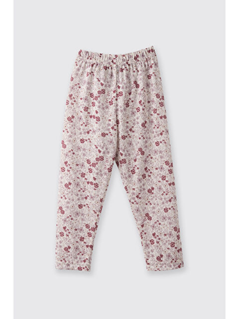 Panço Kız Bebek Çiçek Desenli Ekru Tayt - S000514481-19965