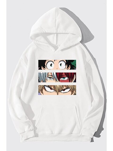 uyguntarz Unisex Makima Hugging Denji Baskılı Sweatshirt - S000268273-20063
