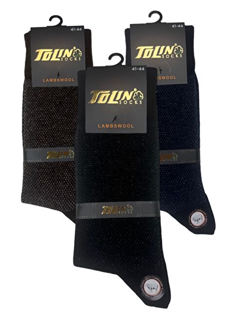 Tolin Erkek 3 lü Çorap Yün Lambswool 19602 - S000439383-23173