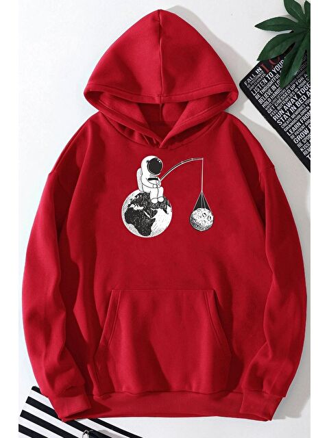 uyguntarz Unisex Uzay Temalı Baskılı Sweatshirt - S000268275-20045