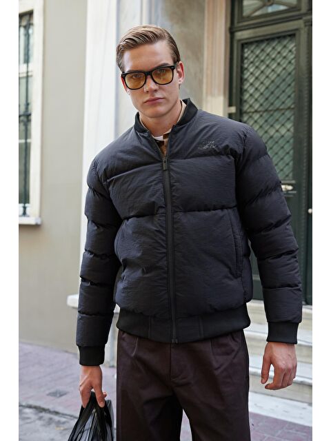 Danger Erkek Bomber Şişme Mont Siyah - S000261842-19351