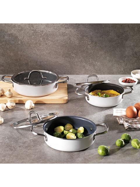 SCHAFER Everyday 3 lü Sahan Seti 6 Parça-Krem - S000511567-19966